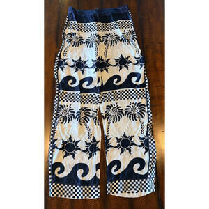 LE SUPERBE Lounge Pant - Navy & White NWOT Size 4